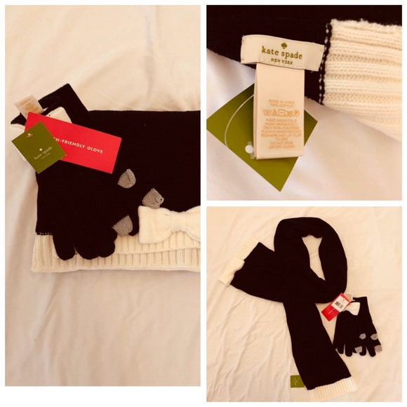 kate spade Accessories - NWT KATE SPADE♠️ Scarf & Mittens Set